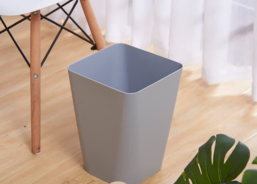 Lawei Set of 3 Plastic Small Trash Can - 1.6 Gallon Square Wastebasket Garbage Can for Home Kitchen Office Bathroom