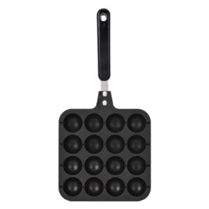 Haofy Takoyaki Grill Pan, Non-Stick Takoyaki Maker 16-Grid Takoyaki Baking Applied on Electric Oven Or Gas Stove