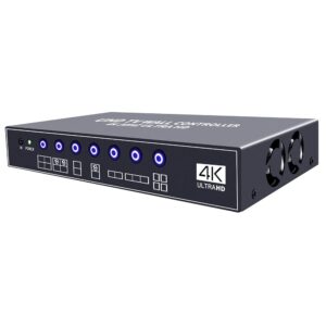 ISEEVY 4K UHD Video Wall Controller 2x2 1x2 2x1 TV Wall Processor Support 3840x2160@30 HDMI Input for 4 TV Splicing Display