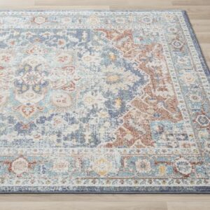 LUXE WEAVERS Pastel Floral Pattern Multi 8x10 Area Rug