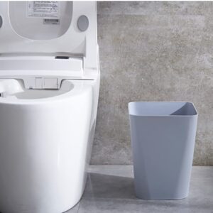 Lawei Set of 3 Plastic Small Trash Can - 1.6 Gallon Square Wastebasket Garbage Can for Home Kitchen Office Bathroom