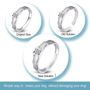 Ring Size Adjuster for Loose Rings, 12 Pack 4 Sizes Any Sizer, Invisible Guards Women and Men, Resizer, Spiral Silicone Tightener Set with Polishing Cloth by Ottemax