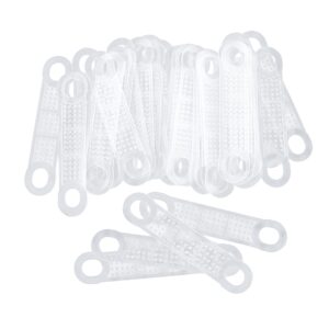 Framendino, 100 Pack Clear Non-Slip Rubber Clothes Hanger Grips Clothing Hanger Strips Clothes Hanging Accessories