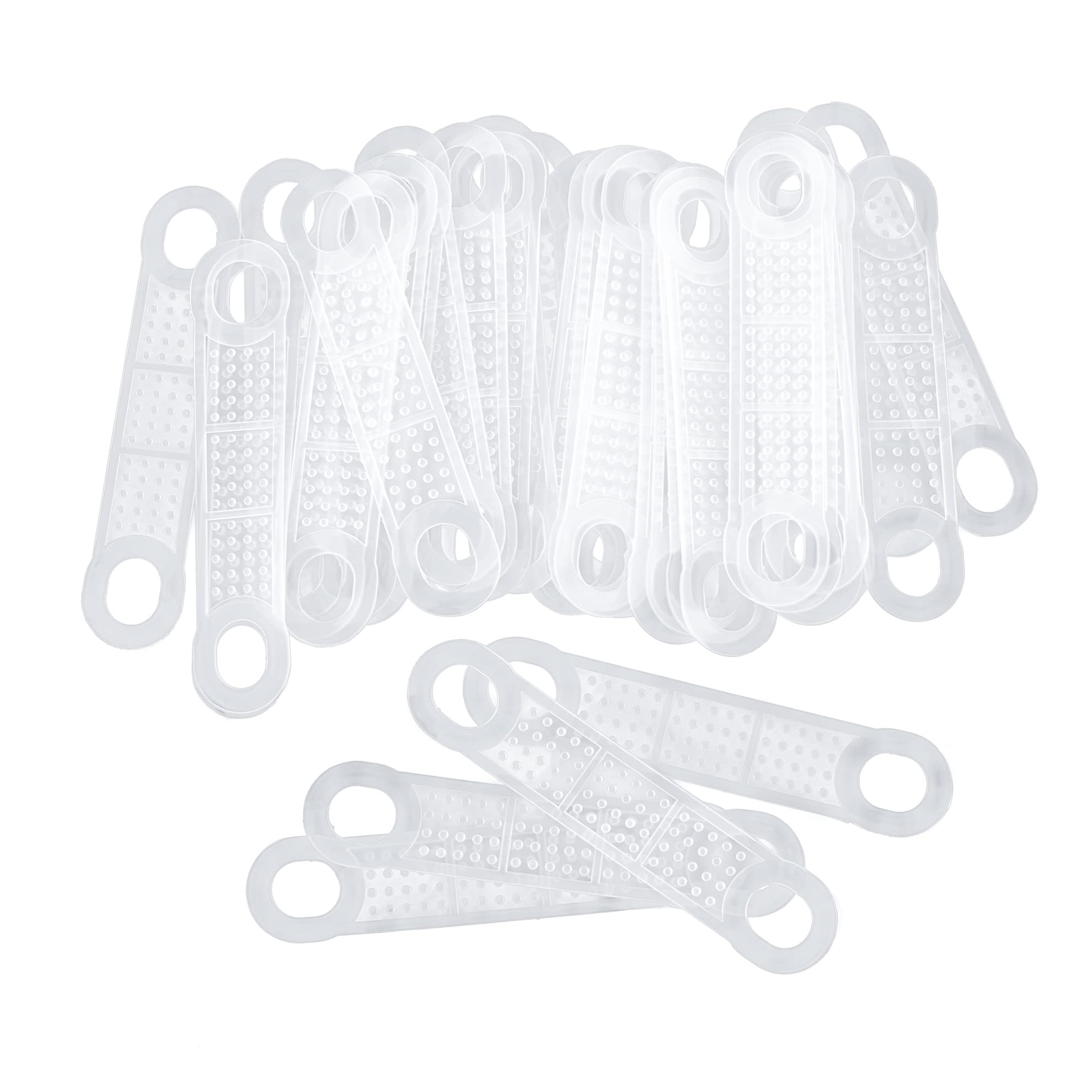 Framendino, 100 Pack Clear Non-Slip Rubber Clothes Hanger Grips Clothing Hanger Strips Clothes Hanging Accessories