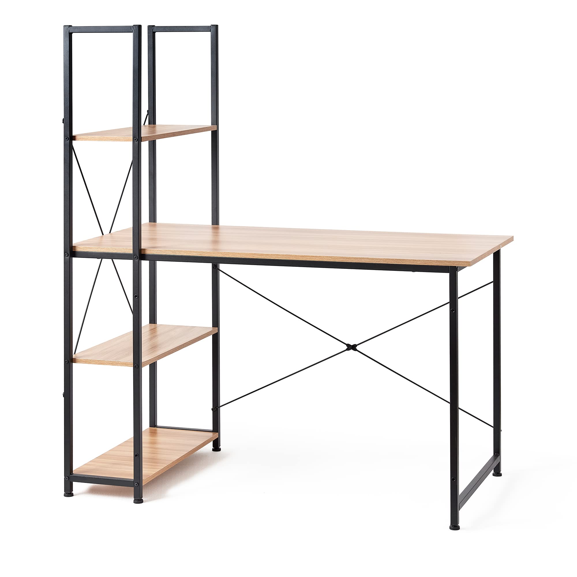 DormCo Suprima® Desk - Tall Bookshelf X-Style - Beech