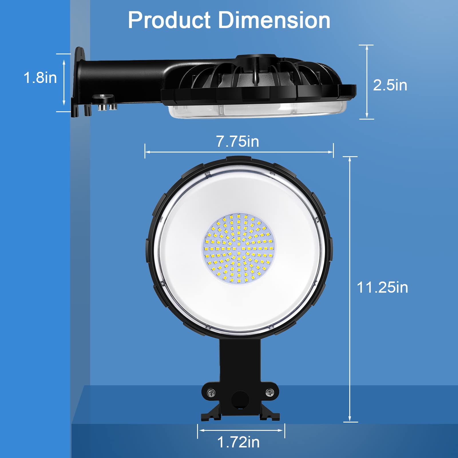 papasbox LED Barn Light 100W,Dusk to Dawn Outdoor Lighting with Photocell,12000LM 5000K Daylight,IP65 Waterproof Security Area Light for Farm/Porch/Courtyard,2Pack