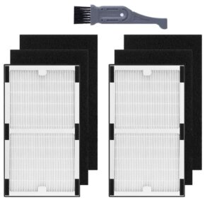 i clean replacement idylis air purifier filters c,2 hepa filters&4 carbon filters set compatible with idylis air purifiers iap-10-200, iap-10-280, model # iaf-h-100c