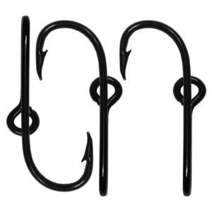 black hat clip hats pins fish hook 3 pcs hooks custom hook set high carbon steel made