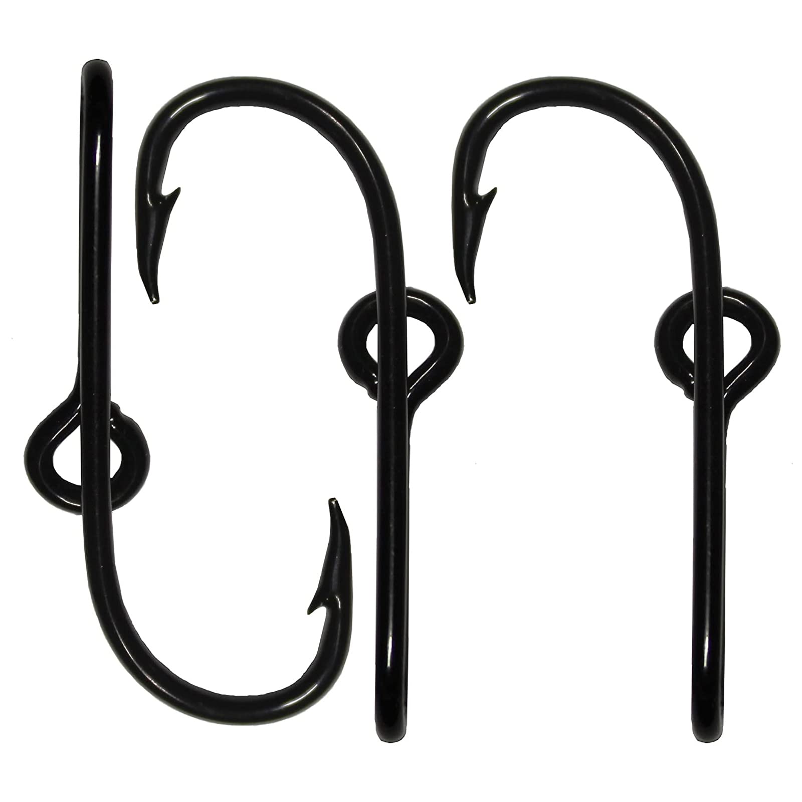 Black Hat Clip Hats Pins Fish Hook 3 PCS Hooks Custom Hook Set High Carbon Steel Made