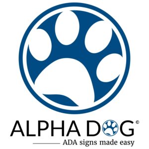 ALPHA DOG ADA SIGNS - Not An Exit Sign with Braille for Your Business, 4x5 Inch, ADA Compliant, Indoor or Outdoor, Easy Installation, Made in the USA, Black