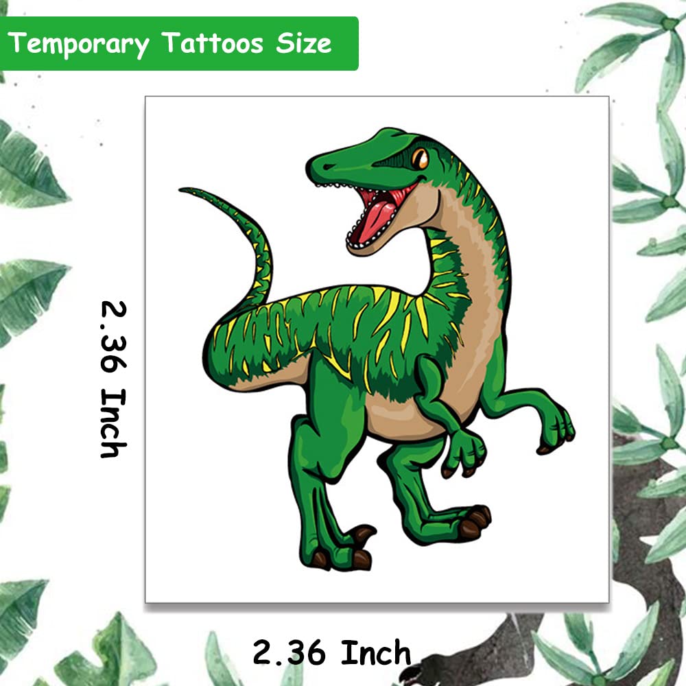 Hohamn Dinosaur Tattoos for Boys Kids - 40 Sheets Cool Dinosaur Tattoos for Boys Birthday Party Supplies Favors, Baby Shower