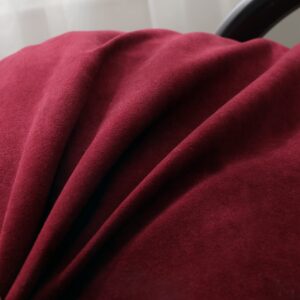 octorose micro suede (with polyester backing) upholstery fabric for sofa, futon, box cushion, bench, daybed, window bay cushion, cut by the yard (microsuede-wine, 1 yard)