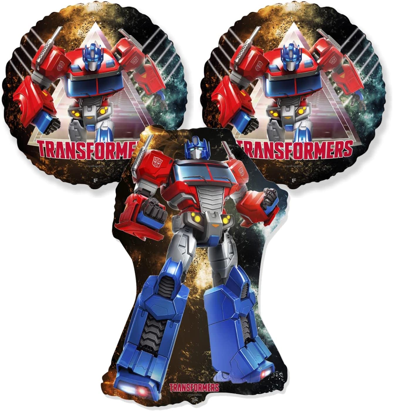 Epic Party Plan Optimus Prime Transformers Balloon Set of 3 - 30'' Tall Centerpiece for Boys' Birthday, Graduation, Summer Party Decorations