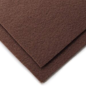 Acrylic Felt Fabric 72" Wide by 36" Long | Craft Felt for DIY Projects, Costumes, Decoration, Holidays | IceFabrics | 1 Yard - Brown