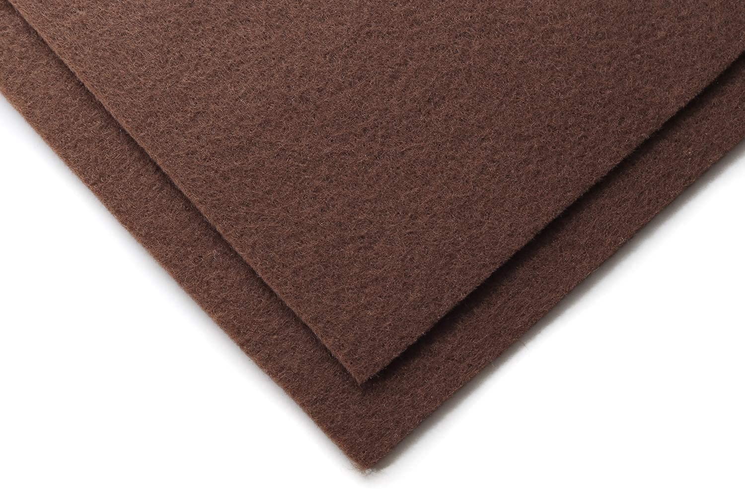 Acrylic Felt Fabric 72" Wide by 36" Long | Craft Felt for DIY Projects, Costumes, Decoration, Holidays | IceFabrics | 1 Yard - Brown