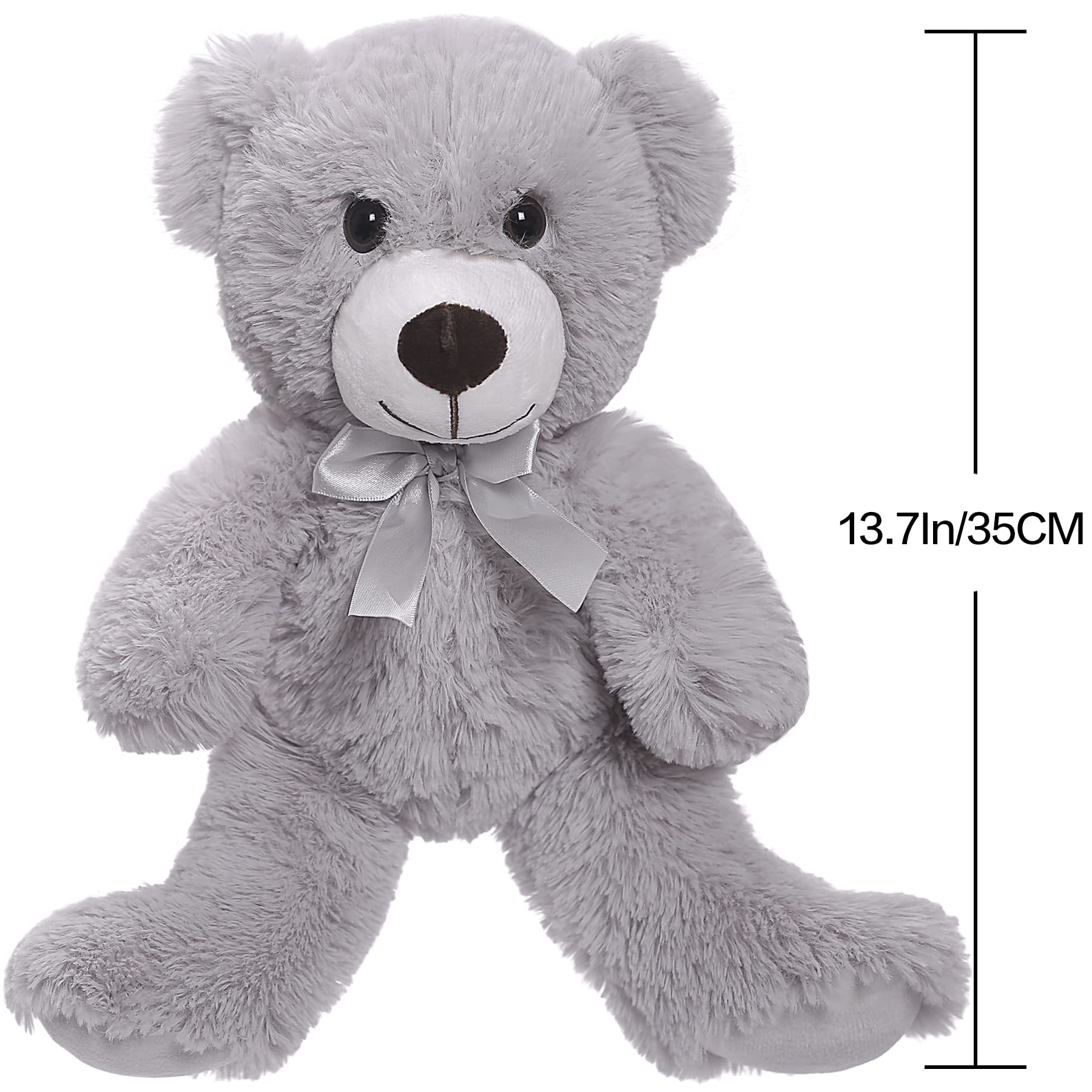 SNOWOLF Teddy Bear Plush Cute Stuffed Animal Toys Pillow Violet Bear Doll Gift for Kids Boys Girls Birthday Christmas Valentine's Day (13.7In/35CM, Purple)