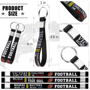 Junkin 24 Pieces Football Party Favors Football Silicone Keychains Gift Football Game Accessories Football Party Supplies