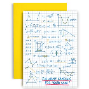 huxters funny birthday cards for men and women – a5 birthday card with math formulas – funny greeting card for him – includes recyclable envelope – ideal for best friend - colleague - dad…