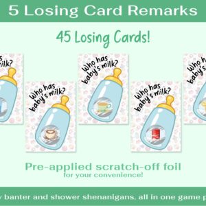 Party Hearty Baby Shower Games for Boy, 40 Emoji Scratch Off Lottery Tickets, Baby Games Ideas, Scratch Off Game, Blue