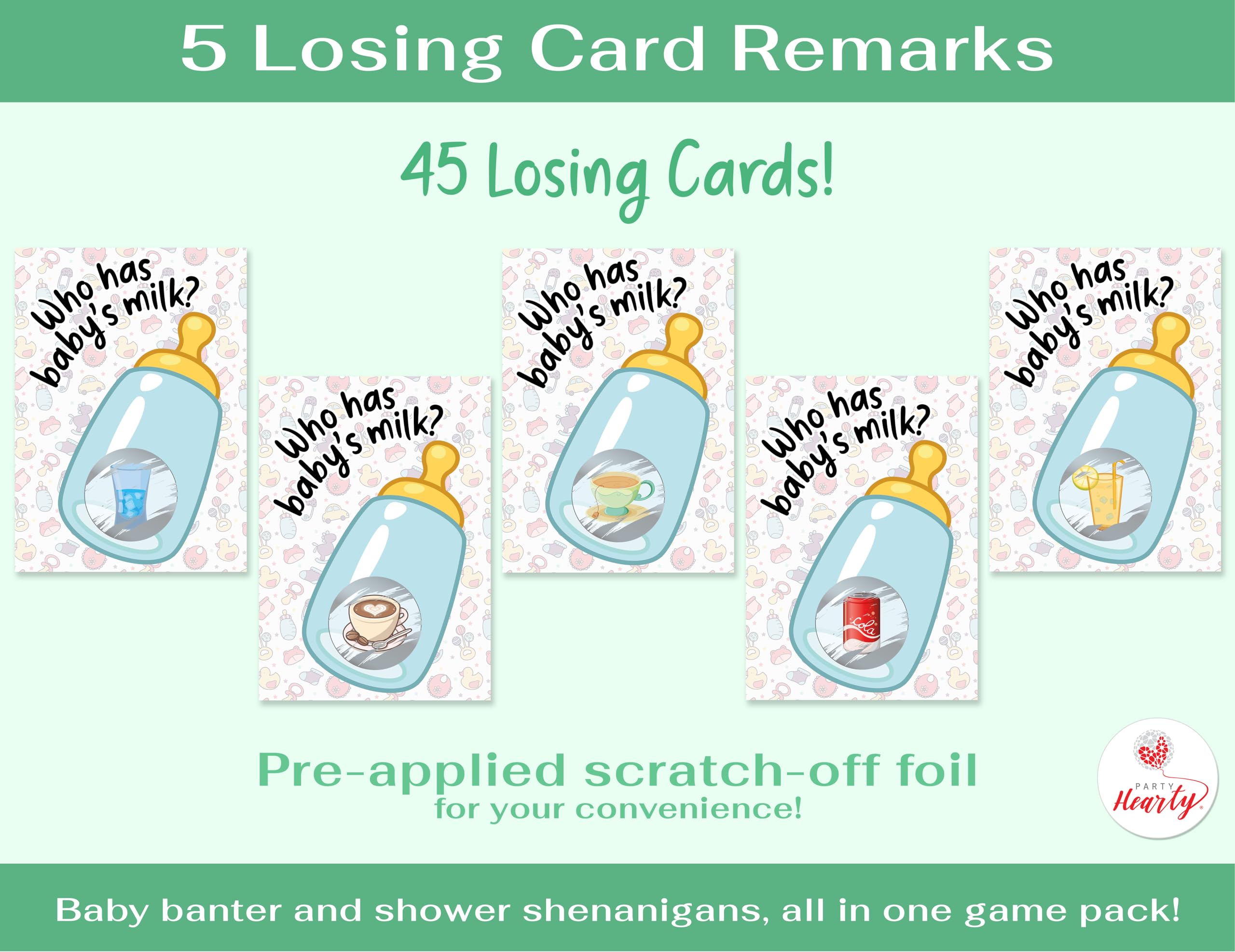 Party Hearty Baby Shower Games for Boy, 40 Emoji Scratch Off Lottery Tickets, Baby Games Ideas, Scratch Off Game, Blue