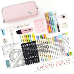 CICIMELON 2 Pencil Case Large Capacity Pen Pouch 3 Compartment Pen Bag for School Teen Girl Boy Men Women