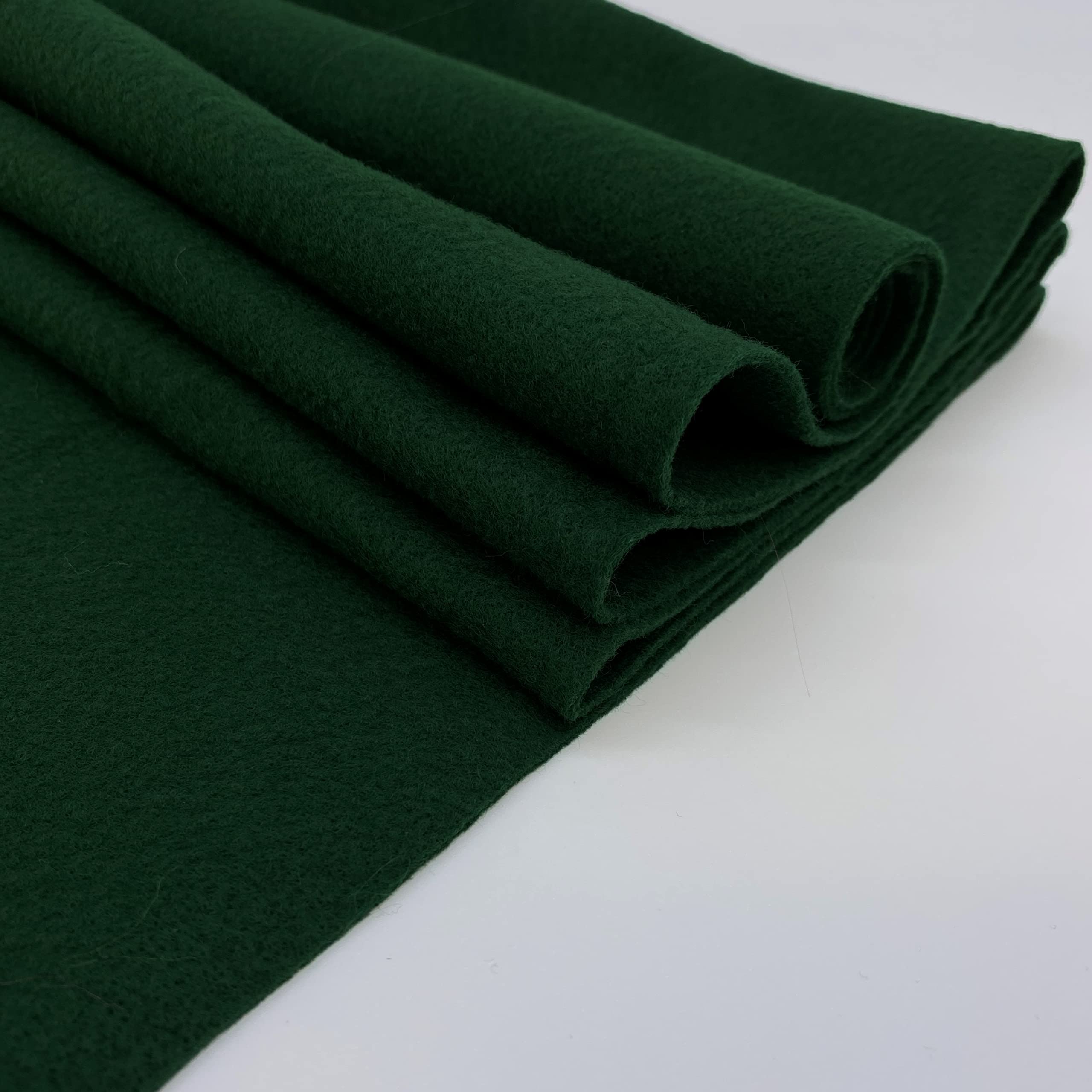 Acrylic Felt Fabric Pre Cuts, 2 Yards, 72 by 72 inches in Length by Ice Fabrics - Hunter Green