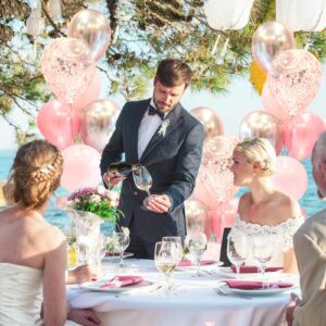 Pink and Silver Balloons 60pack, 5" 12" Silver Balloon and Light Pink Balloon for Birthday Retirement Bridal Shower Congrats Graduation Wedding Anniversary Suplies