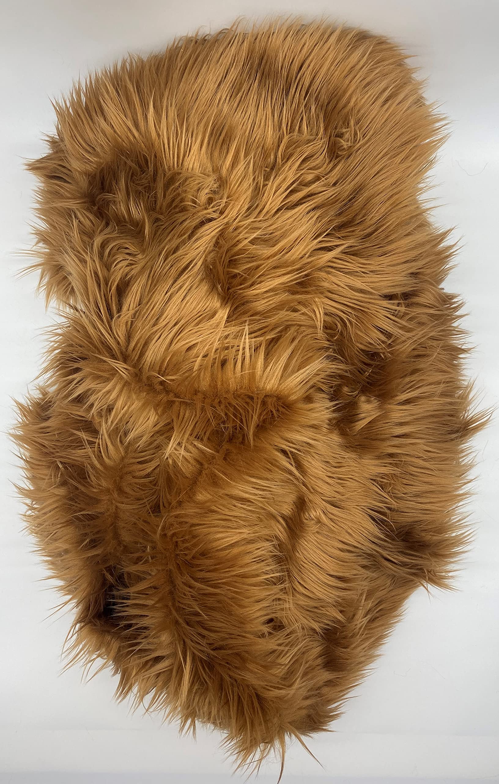 Ice Fabrics Faux Fur Fabric by The Yard - 60 Inches Wide Super Soft and Fluffy Shaggy Mohair Fur Fabric for Costumes, Apparel, Rugs, Pillows, Decorations and More - Light Brown - Half Yard