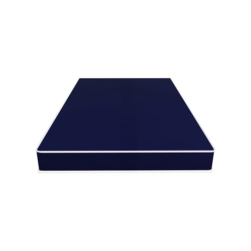 Treaton, 7-Inch Medium Firm Double Sided Tight top Foam Rolled Vinyl Mattress, Full XL, Blue