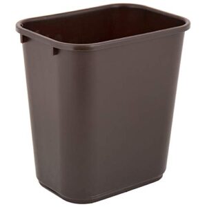 pro&family 28 qt. / 7 gallon / 26 liters brown rectangular wastebasket. trash bin kitchen trash can recycling bins plastic bin garbage can.