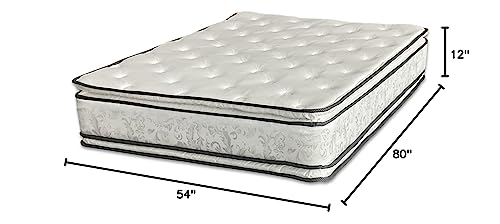 Greaton, 12-Inch Medium Plush Double Sided Pillowtop Innerspring Mattress, Full XL