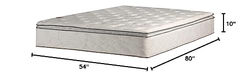 Nutan, 10-Inch medium plush Pillowtop Innerspring Mattress, Full XL