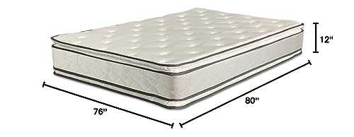 Nutan, 12-Inch Medium Plush Double Sided Pillowtop Innerspring Mattress, King