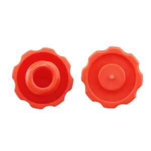 ITROLLE Syringe Luer Lock Cap 100PCS Orange Round No Needle Luer Lock Caps for Feeding Tubes Laboratory Supplies