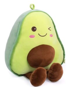 natureman 16.5 inch avocado plush toy pillow gift, lovely fruit plush toy doll pillow pillow, suitable for children, girls, boys and holiday warm gifts