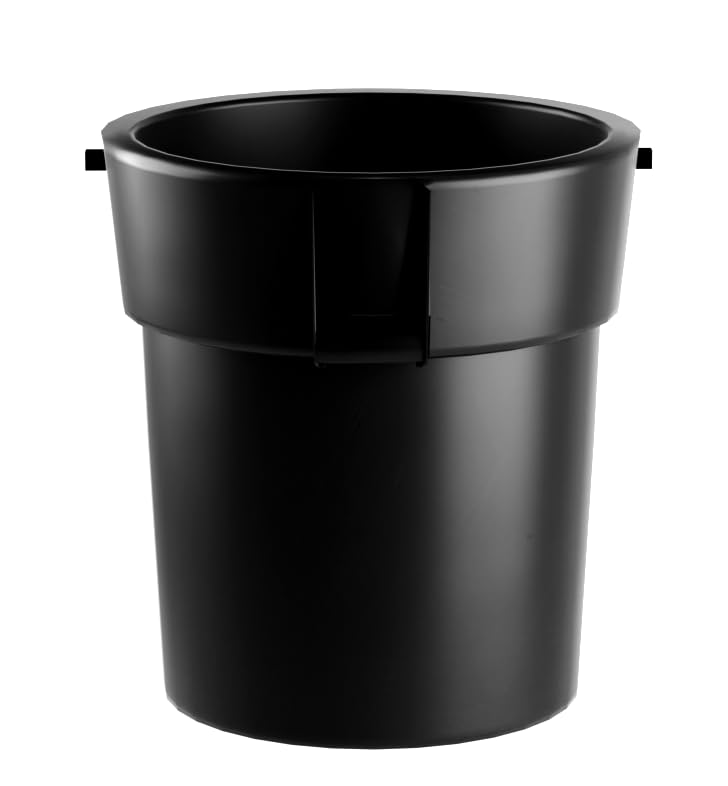 PRO&Family 80 Qt. / 20 Gallon / 75 Liters Black Round Commercial Trash Can/Ingredient Bin, Multi-Color, Acrylic