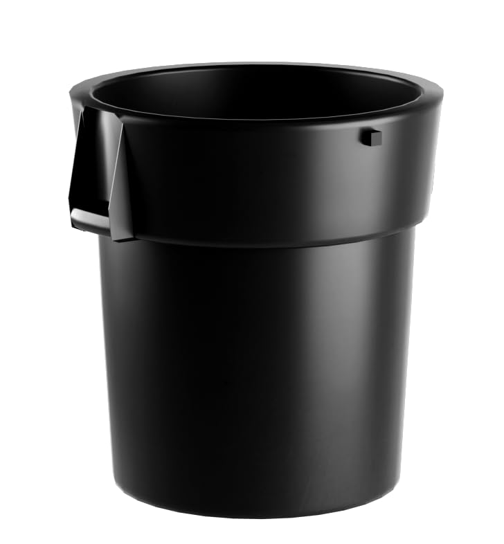 PRO&Family 80 Qt. / 20 Gallon / 75 Liters Black Round Commercial Trash Can/Ingredient Bin, Multi-Color, Acrylic