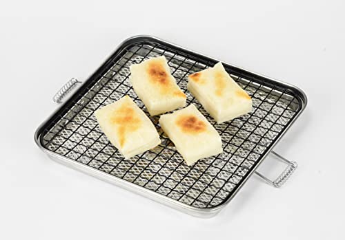 Pearl Metal HB-6043 Hot Grill, Square Mochi Grill, For Gas Stoves