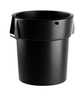 pro&family 80 qt. / 20 gallon / 75 liters black round commercial trash can/ingredient bin, multi-color, acrylic