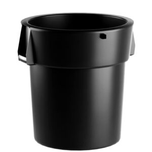 PRO&Family 80 Qt. / 20 Gallon / 75 Liters Black Round Commercial Trash Can/Ingredient Bin, Multi-Color, Acrylic