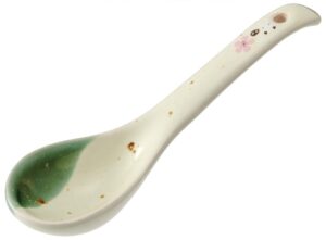 studio ghibli - my neighbor totoro - sakura/cherry blossom, skater traditional japanese porcelain dish series - soup spoon