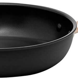 Meyer Nonstick 10" Skillet, Induction Compatible Frying Pan, Hard Anodized Nonstick Frypan, Dishwasher Safe Egg Pan, Oven Safe Omelette Pan, Matte Black with Silicone Handle, Accent Series Cookware