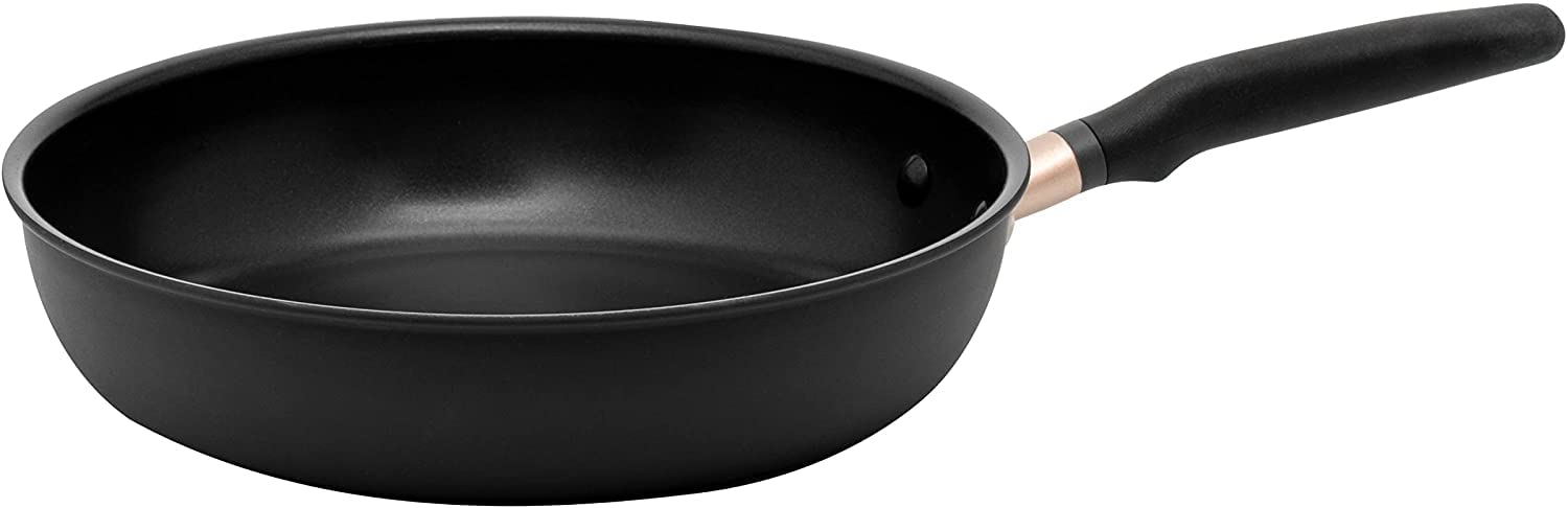 Meyer Nonstick 10" Skillet, Induction Compatible Frying Pan, Hard Anodized Nonstick Frypan, Dishwasher Safe Egg Pan, Oven Safe Omelette Pan, Matte Black with Silicone Handle, Accent Series Cookware