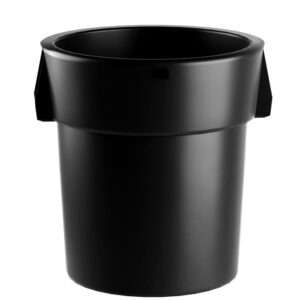 PRO&Family 80 Qt. / 20 Gallon / 75 Liters Black Round Commercial Trash Can/Ingredient Bin, Multi-Color, Acrylic