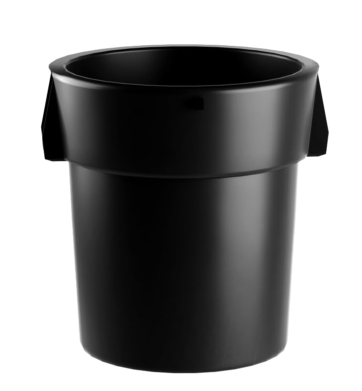 PRO&Family 80 Qt. / 20 Gallon / 75 Liters Black Round Commercial Trash Can/Ingredient Bin, Multi-Color, Acrylic