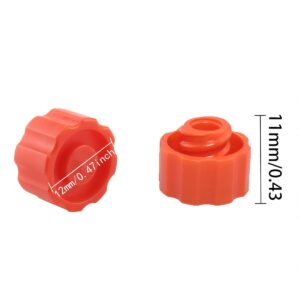 ITROLLE Syringe Luer Lock Cap 100PCS Orange Round No Needle Luer Lock Caps for Feeding Tubes Laboratory Supplies