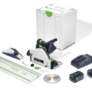 Festool 577664 Cordless Track Saw TSC 55 2x18V 5.0 Ah KEBI-F-Plus and 55-Inch Guide Rail