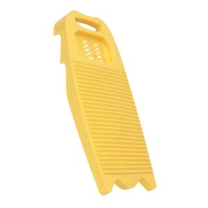 nicything plastic washboard laundry board, household hand washing board, hand washing clothes tool, manual clothing laundry cleaning tool, yellow