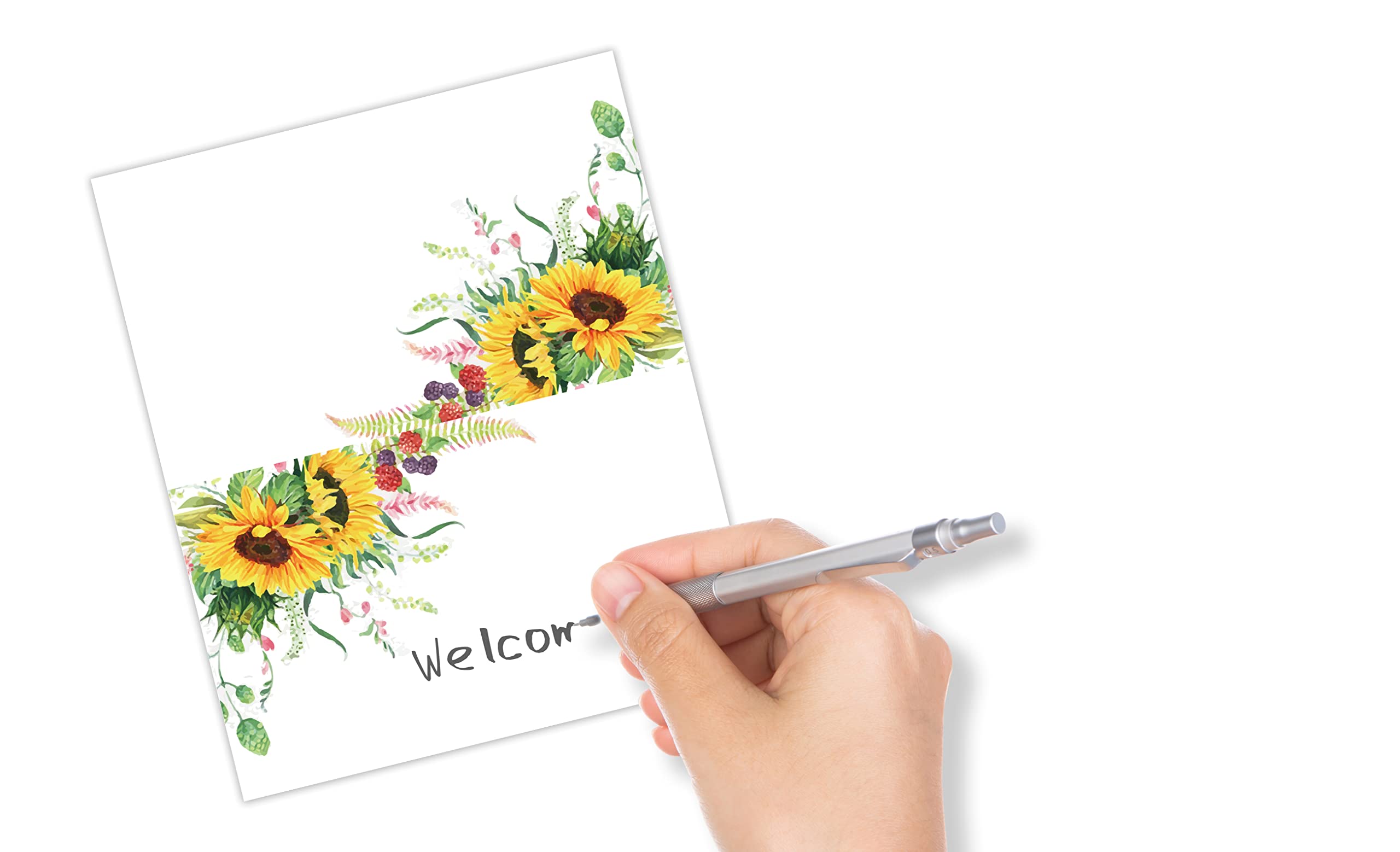 Table Place Card, Sunflower Themed Tent Style Cards, Pack of 25 Half-Fold Reception Place Card, Perfect for Sunflower Party, Wedding, Bridal & Baby Shower, Birthday, Banquet and Special Events A21