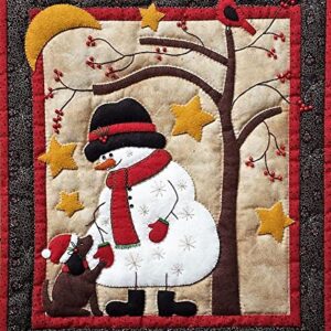 Wall Quilt Kit by Rachel's of Greenfield, Frosty and Friend Wall Quilt Kit 13inchx15inch green